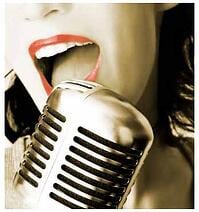 woman singing microphone vintage 525