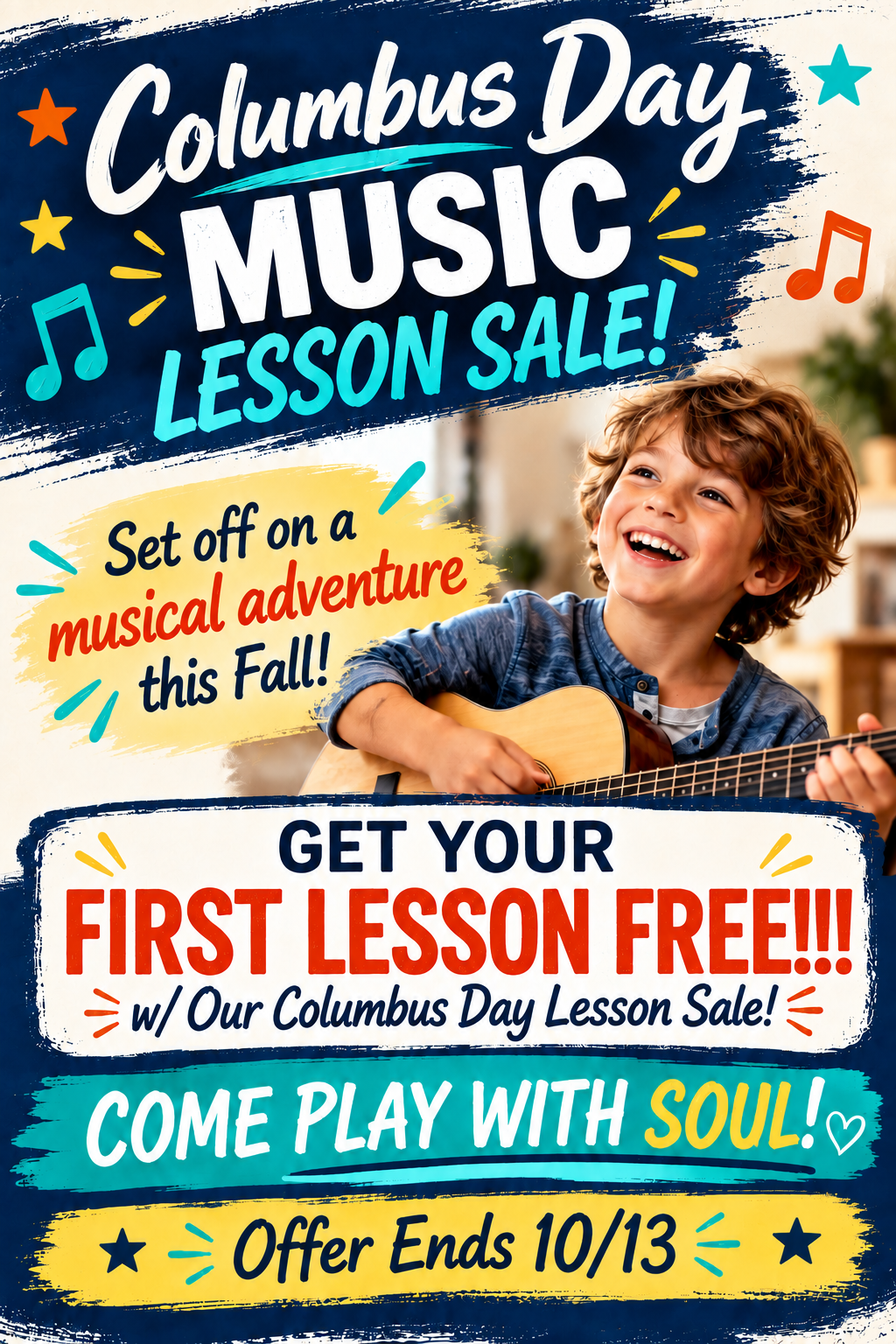 Columbus Day Music Lesson Sale