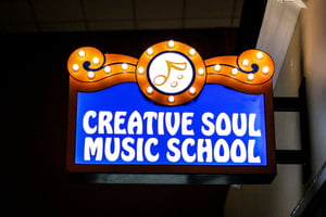 Inside Southlake lighed Sign