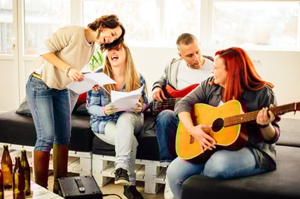 Adults learning music