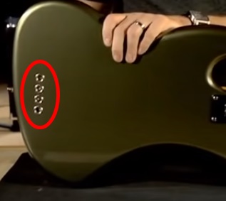 back of the electric bass
